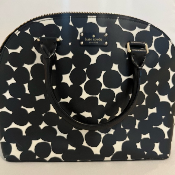 Kate Spade Black and White Polka Dot Dome Satchel - Picture 1 of 5